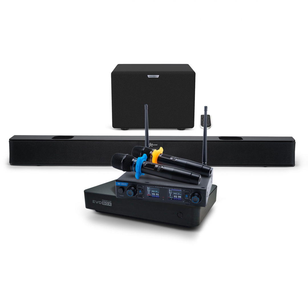 Hi-End караоке-система EVOBOX Premium + EvoSoundBar (саундбар с караоке) в Железногорске