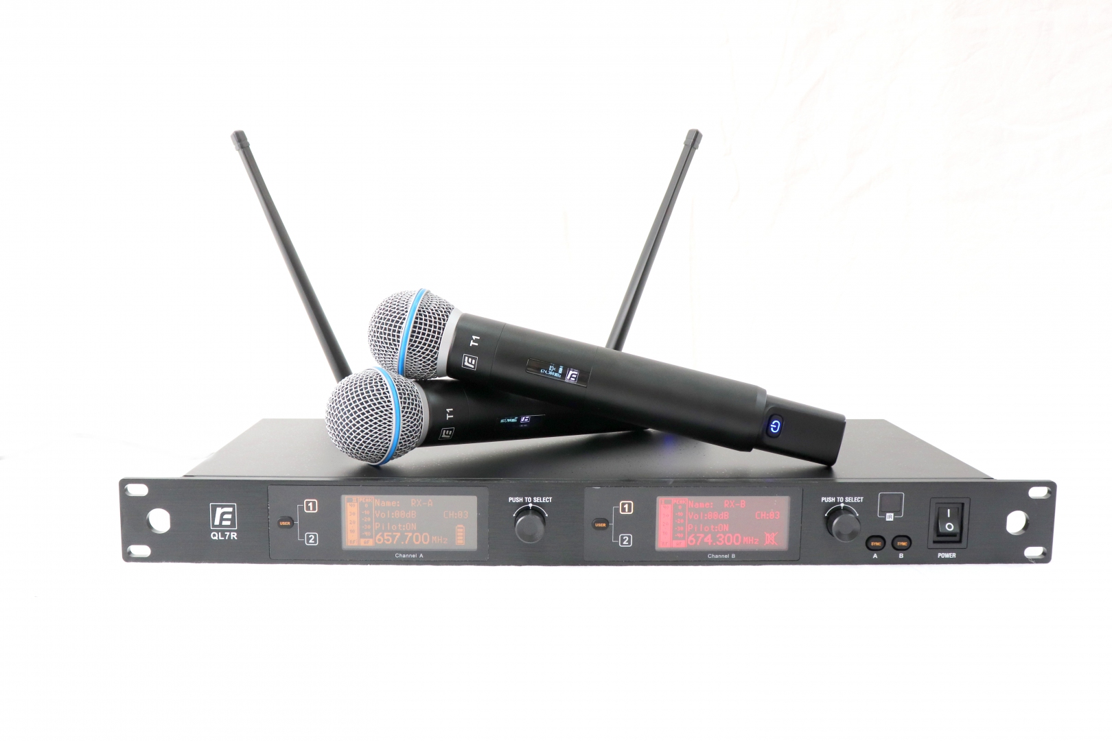 RFIntell QL7R/T1-A 651,800-683,400 МГц 2-канальная радиосистема с 2-мя ручными микрофонами в Железногорске