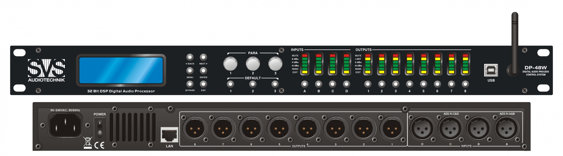 SVS Audiotechnik DP-48W Цифровой процессор: 4 входа 8 выходов в Железногорске